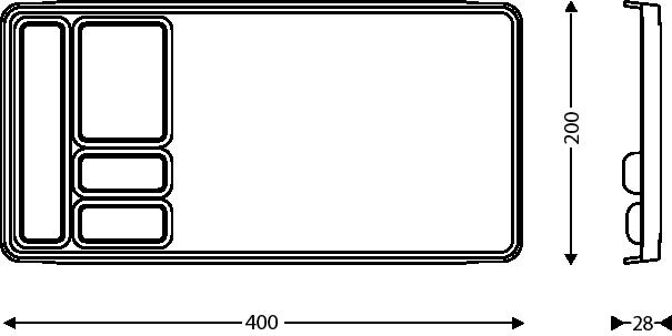 Bandeja / Tabuleiro Maestro preta
