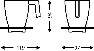 Ch�vena Maestro 200 ml + pires Preto