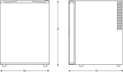 Minibar TA 40L com porta opaca