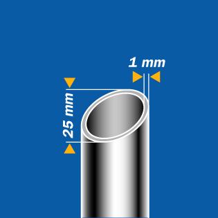 Suporte para malas com encosto em a�o cromado