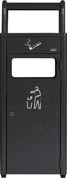 Cinzeiro 2,3 L + Papeleira 20 Lt Cinza Escuro
