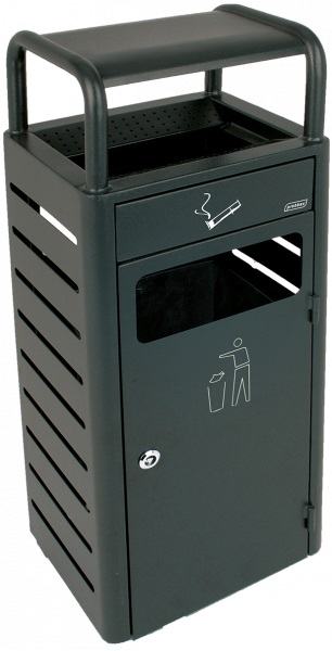 Cinzeiro 2,3 L + Papeleira 20 Lt Cinza Escuro