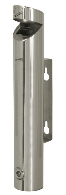 Cinzeiro tubular Mural com tecto protec��o a�o inox  1,7 Lt