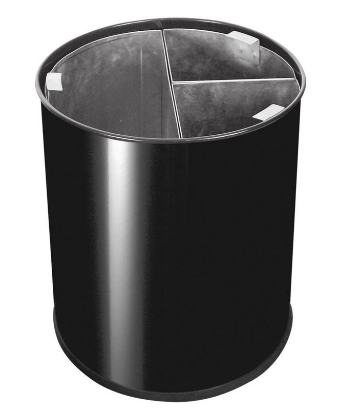 Papeleira Triselectivo 40L PRETO