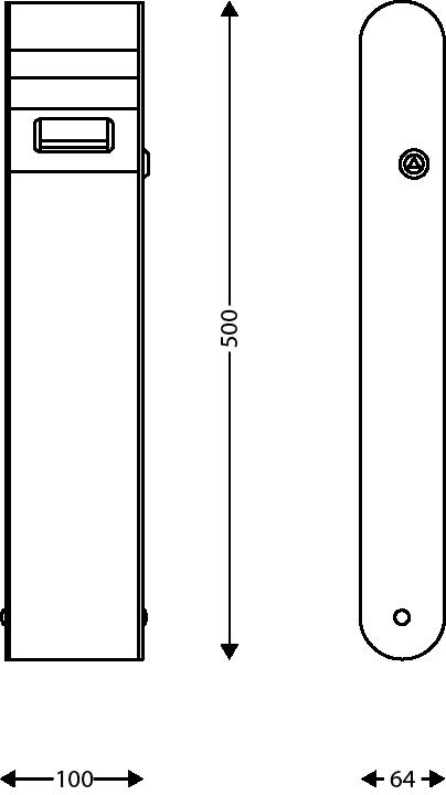 Cinzeiro de parede fino 3L