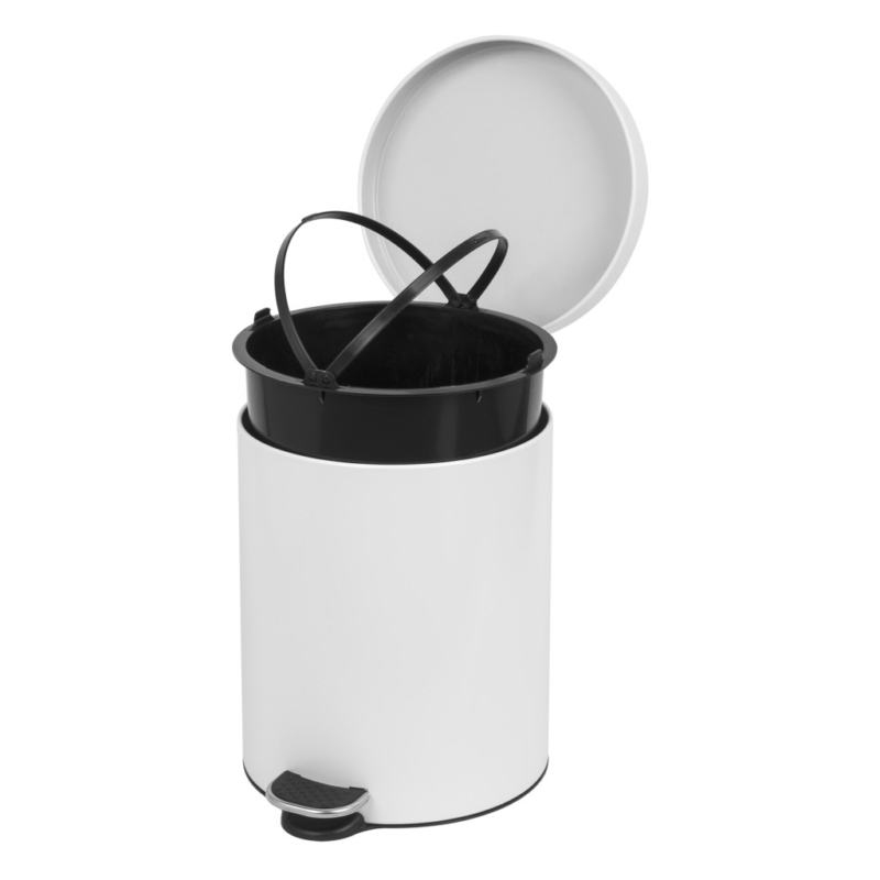 Papeleira/Caixote/Balde - do lixo com pedal 5 L, a�o inox branca