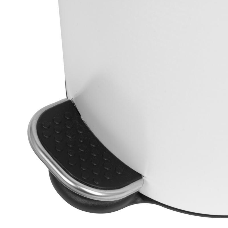 Papeleira/Caixote/Balde - do lixo com pedal 5 L, a�o inox branca