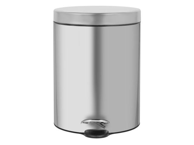 Papeleira/Caixote/Balde - do lixo com pedal 5 L, a�o inox brilhante