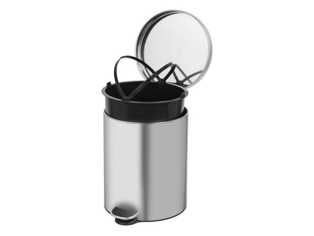 Papeleira/Caixote/Balde - do lixo com pedal 5 L, a�o inox brilhante