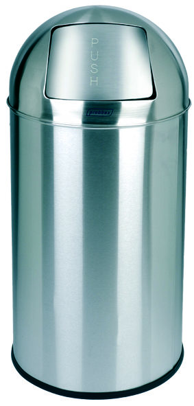  Papeleira PUSH 40 Lt em Inox brilhante