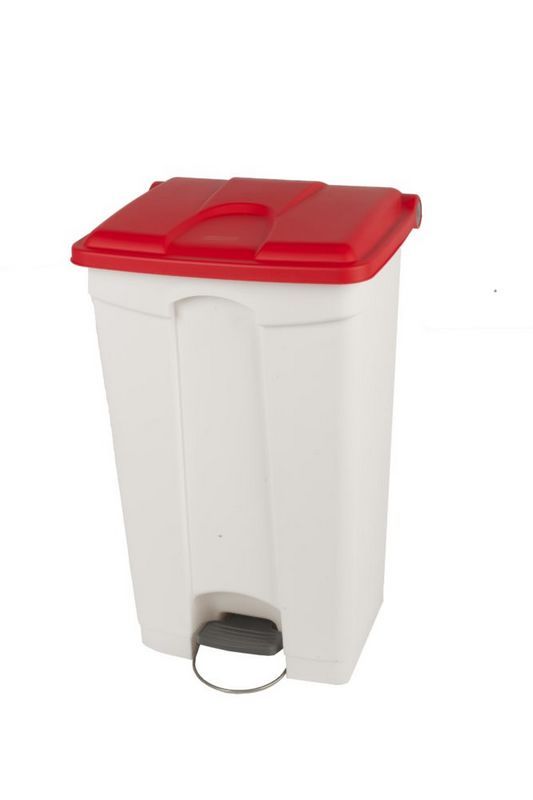 Contentor de Pl�stico 90L Tampa Vermelho