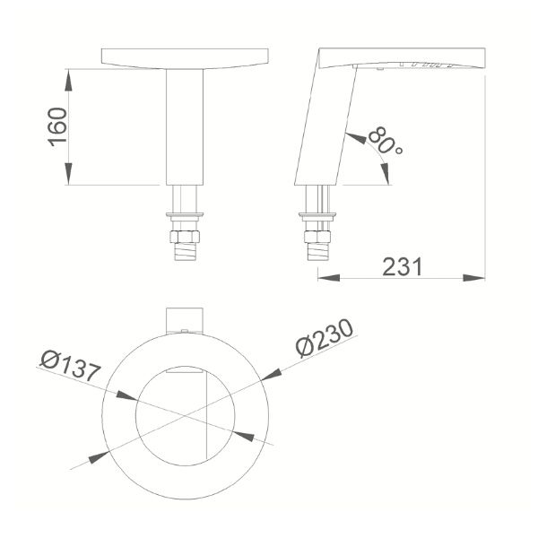 Secador de mos C/dispensador de sabo e torneira Concept3 