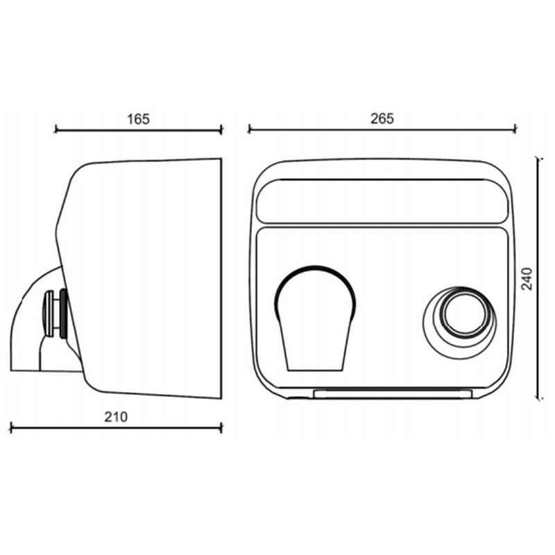 Secador M�os Inox Cyclon C/ Bocal C/botao 2450W