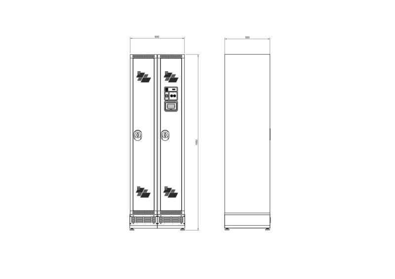 Cacifo HYGIbox TWIN - Comprimento 600 mm - A�o