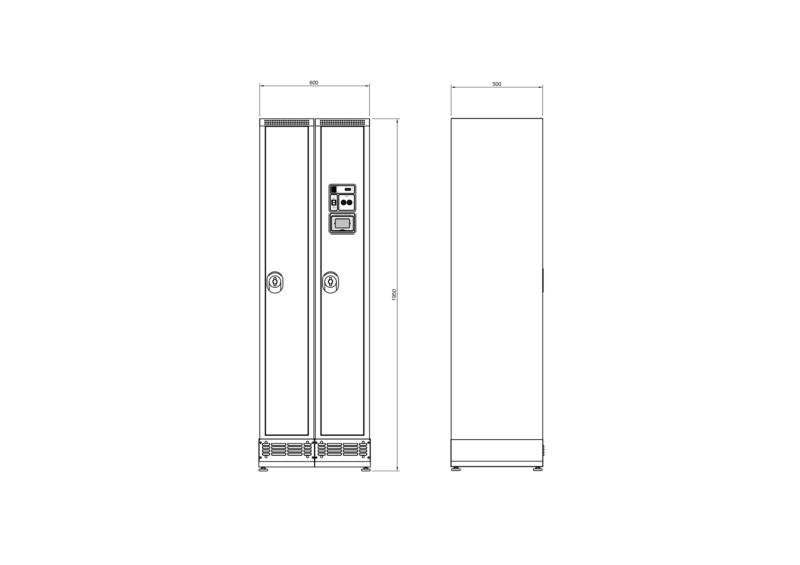 Cacifo HYGIbox TWIN - Comprimento 600 mm - A�o inoxid�vel 304L