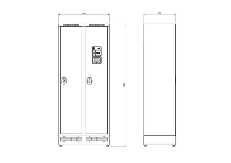 Cacifo HYGIbox TWIN - Comprimento 800 mm - A�o inoxid�vel 304L