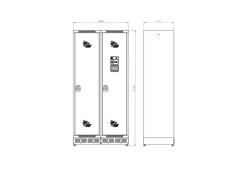 Cacifo HYGIbox TWIN - Comprimento 1000 mm - A�o